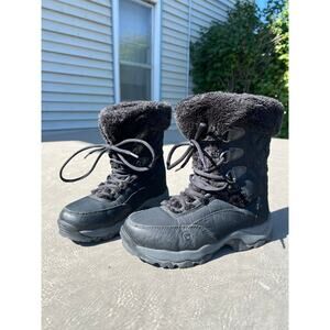 Hi Tec faux fur Women’s winter black boots size 7 insulated snow ice warm shoes